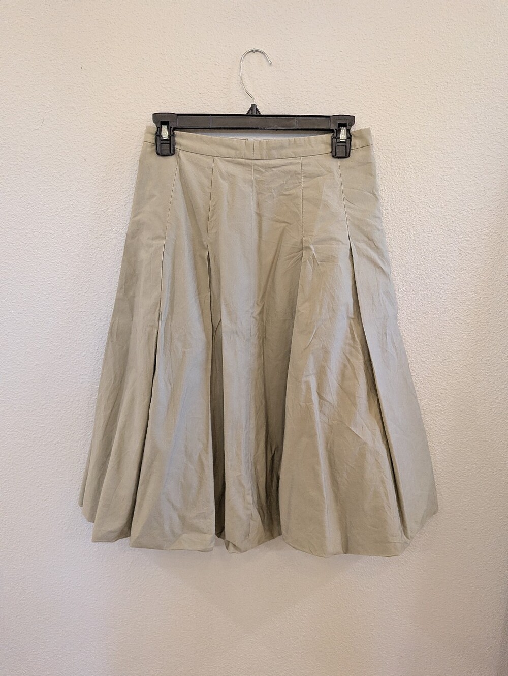 Anthropologie Women’s A-Line Pleated Skirt in Beige
